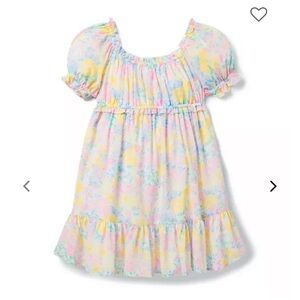 Floral Chiffon Puff Sleeve Dress